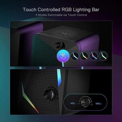 Redragon GS510 Waltz RGB Desktop Speakers, 2.0 Channel PC Computer Stereo Speake