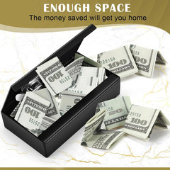 1 Pack Metal Box for Gamblers Pocket Sized Winner Bank Casino Cash Box with 2 Ke