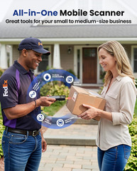 Wireless Android Barcode Scanner: Handheld 1D/2D/QR Code Scanner Mobile Computer
