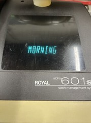 Royal Alpha 601 SC Cash Management Register Full Keys Powers Up Error Screen #2