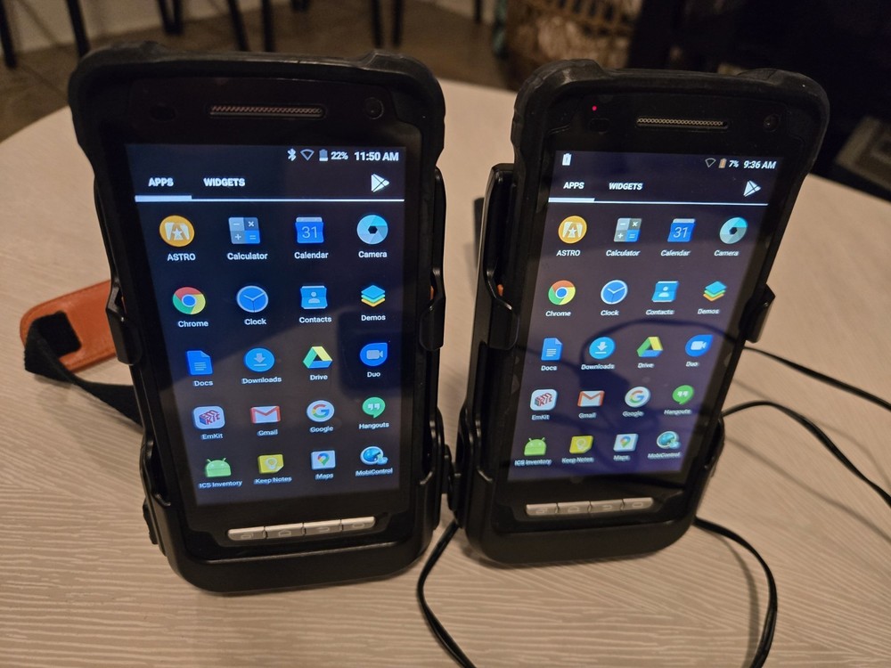 (2) Point Mobile PM80 Rugged Android Handheld Mobile Computer Barcode Scanner