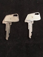 TEC CASH REGISTER, X KEY, #2302, SET OF 2