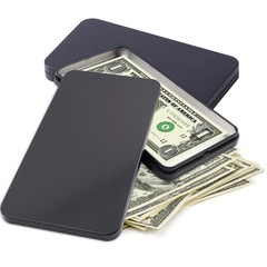 2 PCS Black Metal Cash Box – Single Row Currency Tray Money Holder