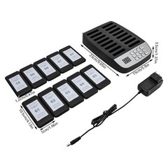Restaurant Wireless Guest Paging System 10Beepers Queuing Calling Pagers w/Light