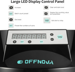 Electric Automatic Coin Sorter & Change Counter Machine, Coins up to 300 Coins p