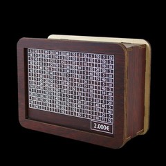 $10000 Money Saving Challenge Box Cash Vault Wooden Savings Box Cash Saver w/pen