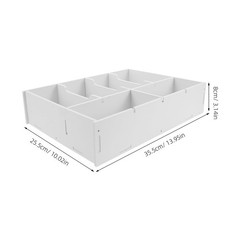 Cash Box with Dividers 6-Grid Money Organizer Tray for Desk Drawer 13.97X10.0…