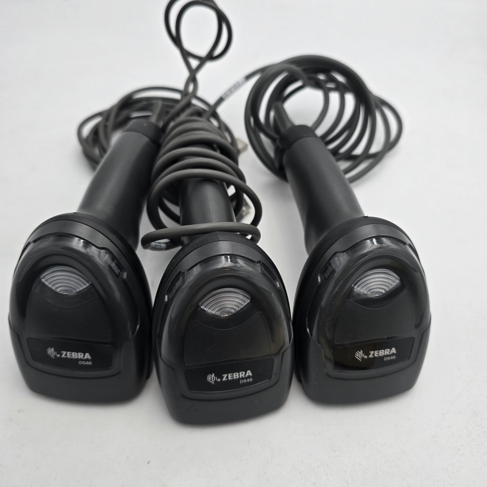 3x Zebra DS46 Barcode Scanner Standard Range 1D/2D and QR with USB Cable