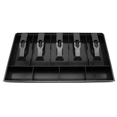 Cash Register Drawer Insert Tray with 5 Bill/4 Coin Compartments Money