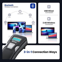 Eyoyo Bluetooth Barcode Scanner with Screen 1D&2D QR Code POS PC Wireless Reader