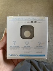 Square Credit Debit Card Reader – White for Apple iPhone and Android