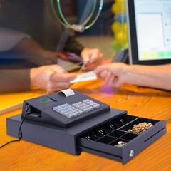 39 Keys Wired Lockable Electric Thermal Cash Register with Drawer for Catering