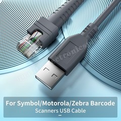 2Pc 7FT USB Barcode Scanner Cable for Symbol LS2208 LS4208 DS9208 CBA-U01-S07ZAR