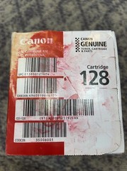 Genuine Oem Canon 3500B001aa 128 Black Toner Cartridge Sealed But Box Damaged