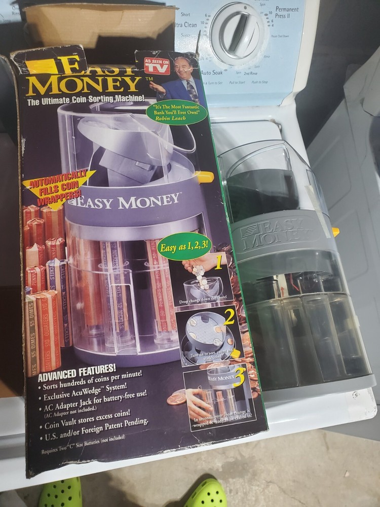 Easy Money Motorized Coin Bank The Ultimate Coin Sorting Machine AsSeenOnTV NEW