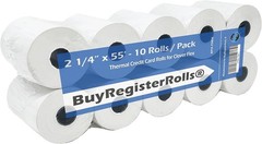 (50 Rolls) 2 1/4 X 55 Thermal Paper Rolls (57Mm X 30Mm) for New Square Terminal