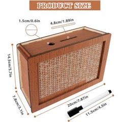 Cash Saving Box Cash Box Money Bank Money Box for Cash Gift with 10000 Dollars