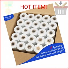 50 Rolls of Thermal Paper 2 1/4” by 70′ Verifone VX520 First Data FD400 Nurit 8