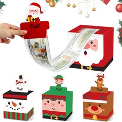 4 Pack Christmas Money Box for Cash Gift Pull Christmas Surprise Money Holder…