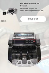 **IN HAND** Ben Baller Platinum Money Counter Shock Drop Confirmed Order 🔥