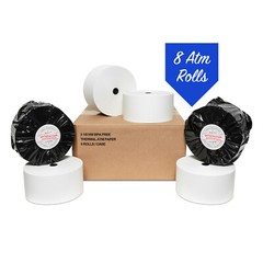 3 1/8″ x 815′ Heavy Thermal ATM Paper (8 Rolls) Coated Side In