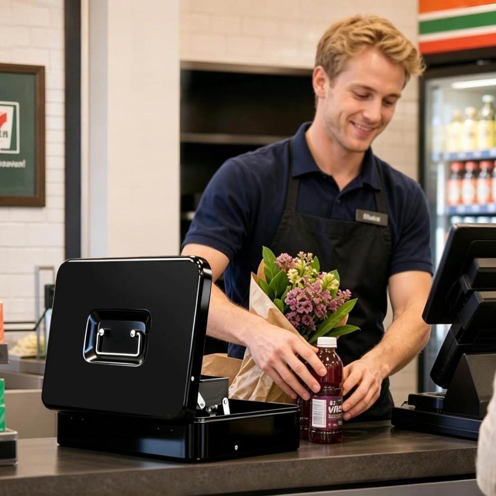 Compact Cash Box with Scratch-Resistant Finish – Perfect for Small Businesses