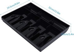 Cash Register Drawer Insert Tray, Cash Money Tray 4 Bill 3 Coin Currency Comp…