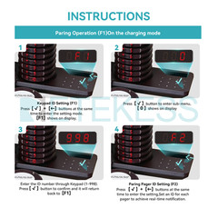 TD163 Restaurant pager system Pagers For Restaurant 20 Buzzers For Food Truck