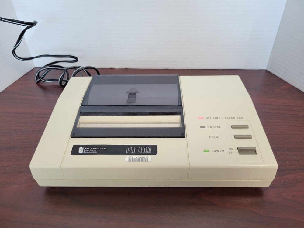 Seiko Instruments TTC Acterna PR-40A Thermal Printer w/ AC Adapter and Cable #04