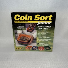 Vintage Coin Sort Junior Speed Coin Sorting Trays Set Change Counter In Box