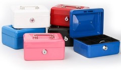 Durable White Cash Box with Key Lock – Ideal for Festivals and Schools, 5.9″