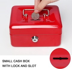 Small Lock Cash Box with Money Tray, Locking Money Box for Kids with Slot on …
