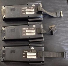LOT OF 3 PERCON PT 2000 MOBILE HANDHELD COMPUTER BARCODE SCANNER- FOR PARTS ONLY