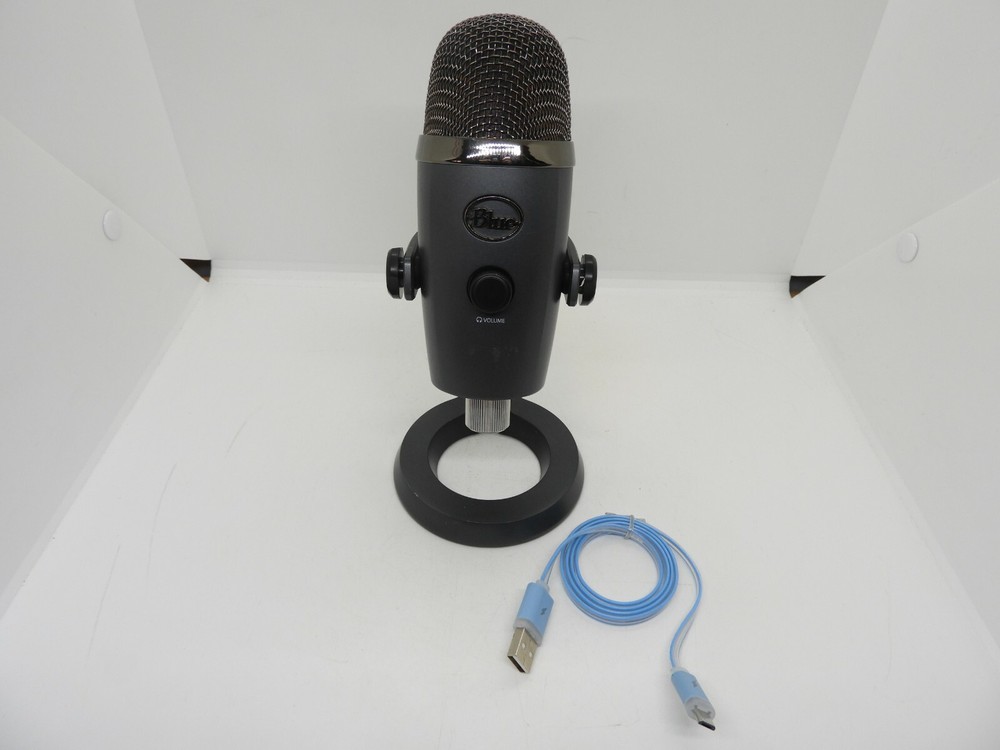 BLUE ICES-3 BLACK / GRAY USB MICROPHONE W/ STAND #