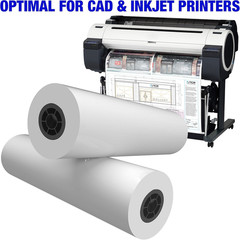 Wide Format Paper 24″ X 150′ CAD Bond Rolls (20Lb | 4 Rolls, 24 in X 150 Ft | 2″