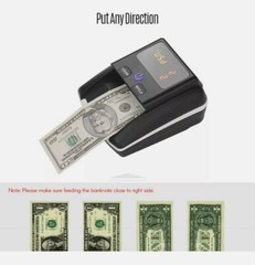 Portable Small Banknote Bill Detector Denomination Value Counter UV/MG/IR X8Z3