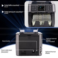 Money Bill Counter Machine Mixed Value Denomination Counting KHIPPUS Pro5500