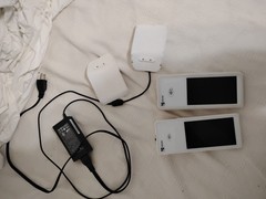 Clover Flex POS Credit Card Terminals Lot of 2 w/ Chargers & Charging Docks