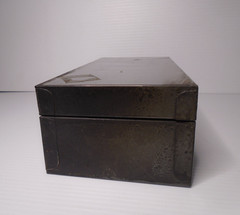 Vintage Gray Metal ASCO STEELMASTER Bond Box 10″ x 4 1/2″ x 3″ – No Key