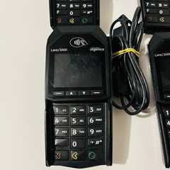 Lot of 4 Ingenico Lane/3000 Credit Card Reader Terminals Tested No Power Supply