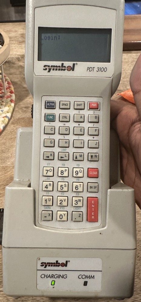 Symbol PDT 3100 Wireless with Cradle and Charger Missing Battery, Works !! Read!