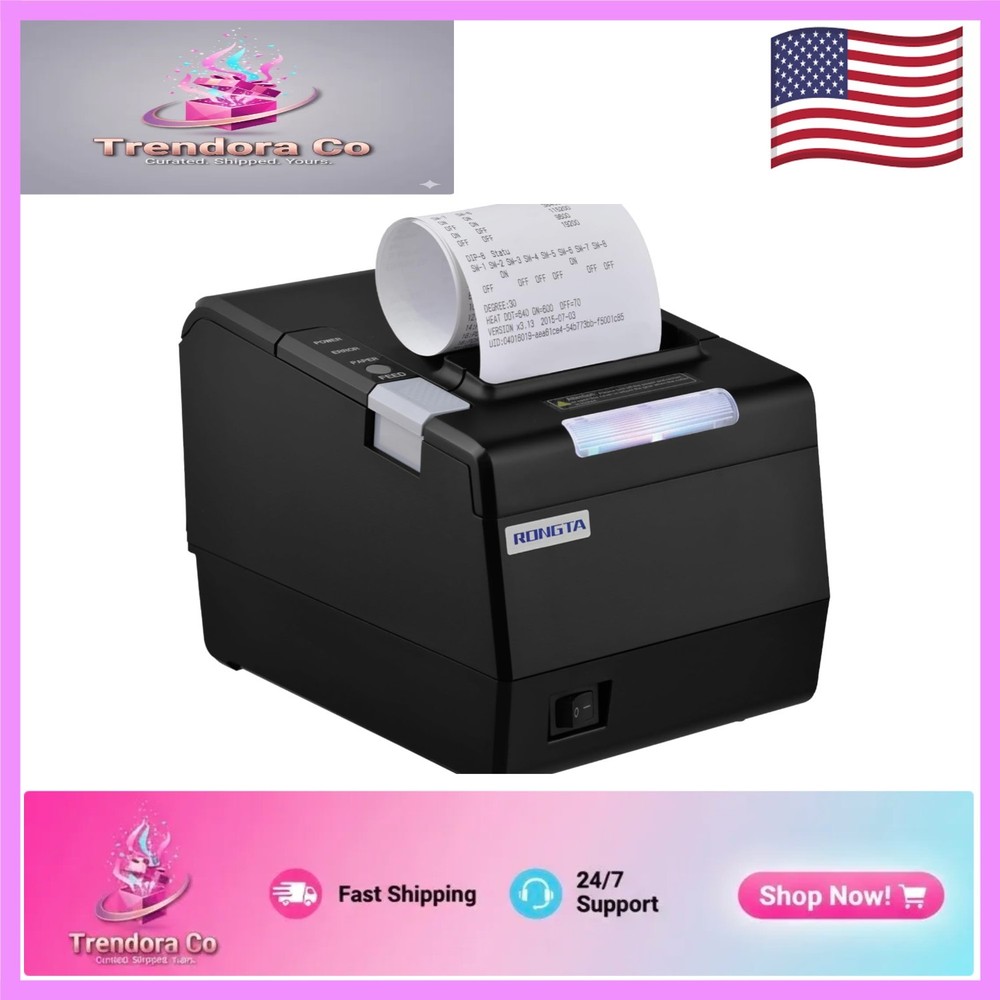 Compact 80mm Thermal Printer with USB & Ethernet – User-Friendly for Windows/Mac