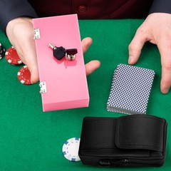 Extra Large Acrylic Winners Bank Portable Pink Cash Box Lock Bag 2 Keys