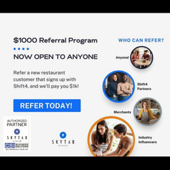 SKYTAB SOLO MOBLIE BY SHIFT4- ANY CONTRACTORw/DUAL PRICING MERCHANT A/C–ZERO FEE