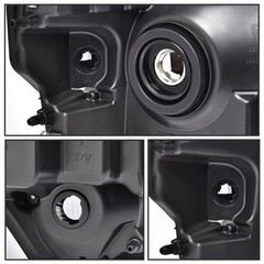 Headlights Pair for Ford F150 2009-2014 Smoky Lens Black Housing Clear Reflector