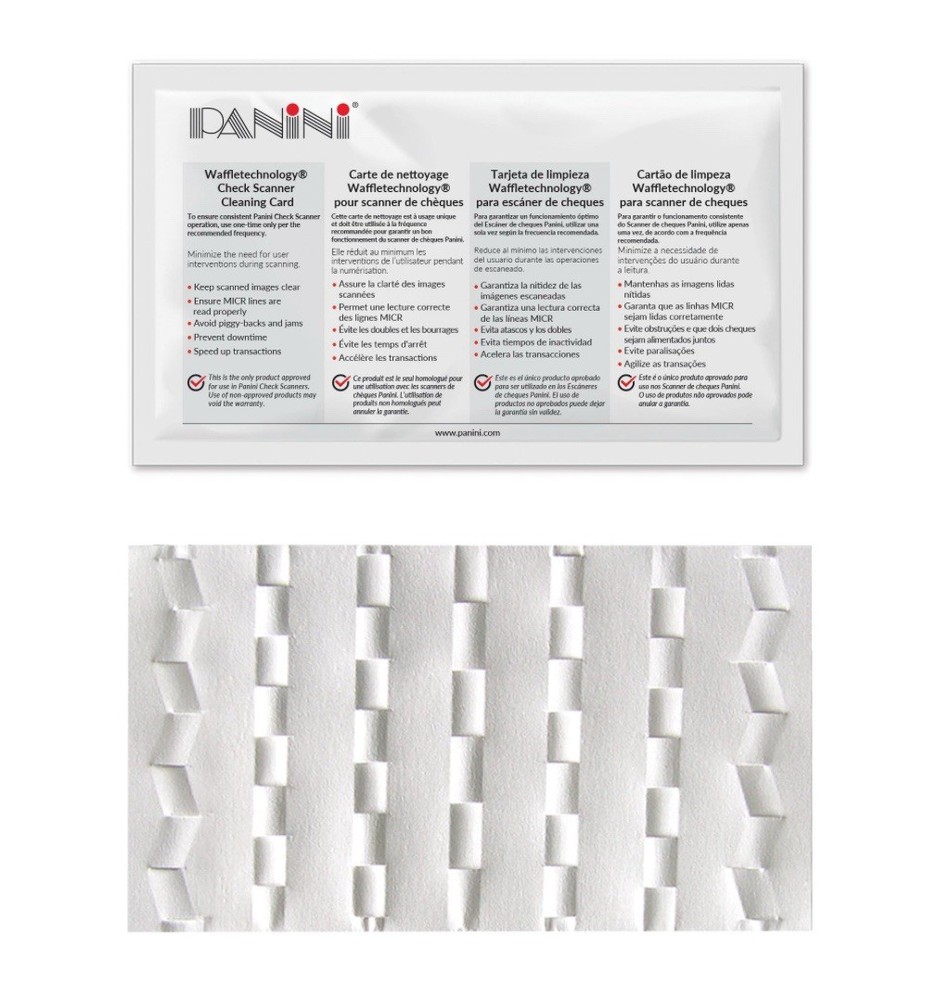 Panini Check Scanner Cleaning Cards (15)