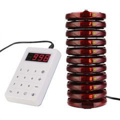 Retekess TD158 Wireless Paging Queuing Calling System 10 Coaster Cafe Clinic Bar