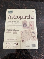 Wausau Astroparche Natural Antique Parchment Specialty Paper 24lb 8.5×11 500 She