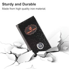 Portable Metal Cash Box for Gamblers – Pocket-Sized Safe with Key, Casino Money