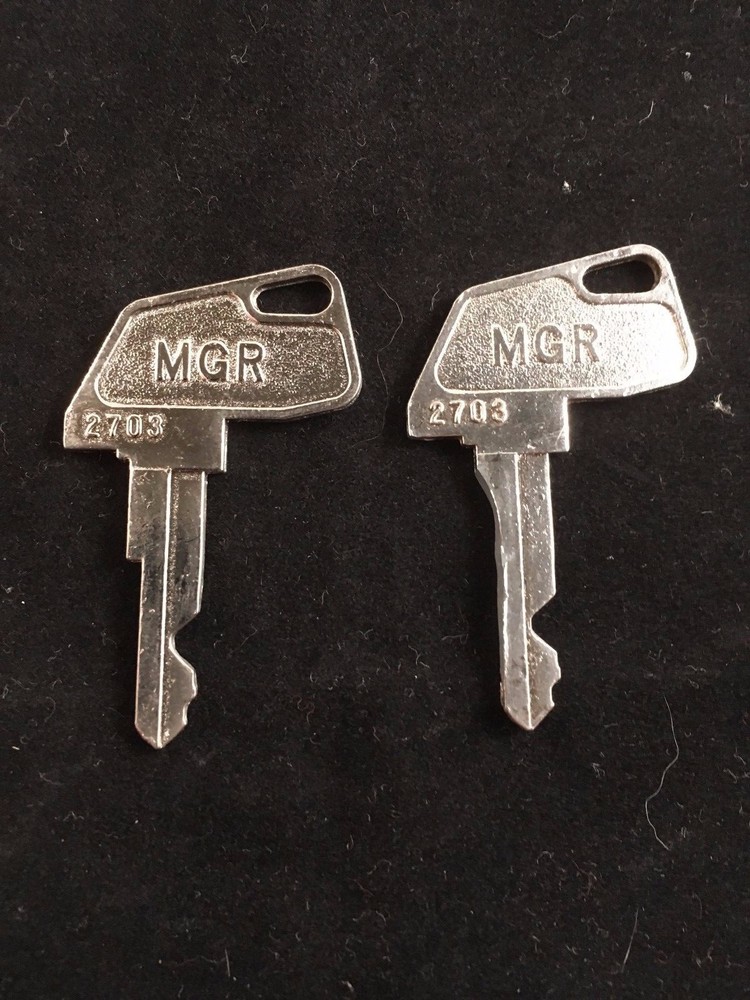 TEC CASH REGISTER, MGR KEY, #2703, SET OF 2